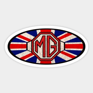 MG cars Oval Porcelin Sticker